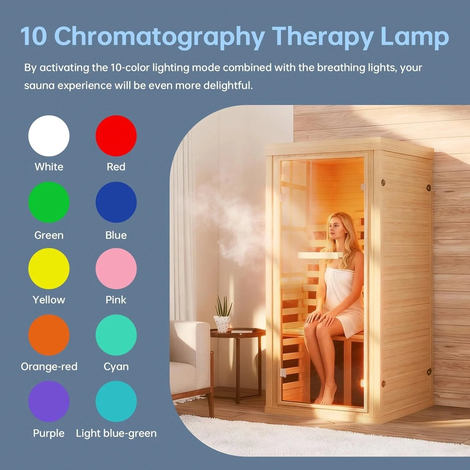 Nordivale 1-2 Person Far Infrared Sauna Room Canadian Hemlock Indoor Dry Spa Low EMF Full Glass Door Bluetooth Speaker Control Panel 32x32x66