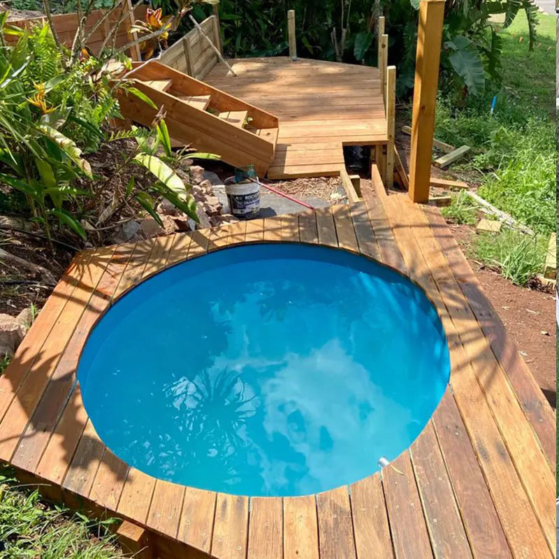 Outdoor House Portable Small Piscine Round Pool Supplies Mini Swim Spa Plunge Pool Fiberglass Backyard Get Swimming Pool