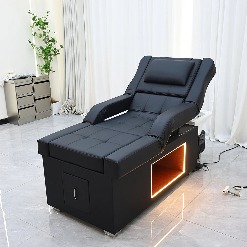 Head SPA Massage Bed,  Hair Salon Shampoo Beds with Water Circulation and Fumigation, Massage Table, Ship from United States