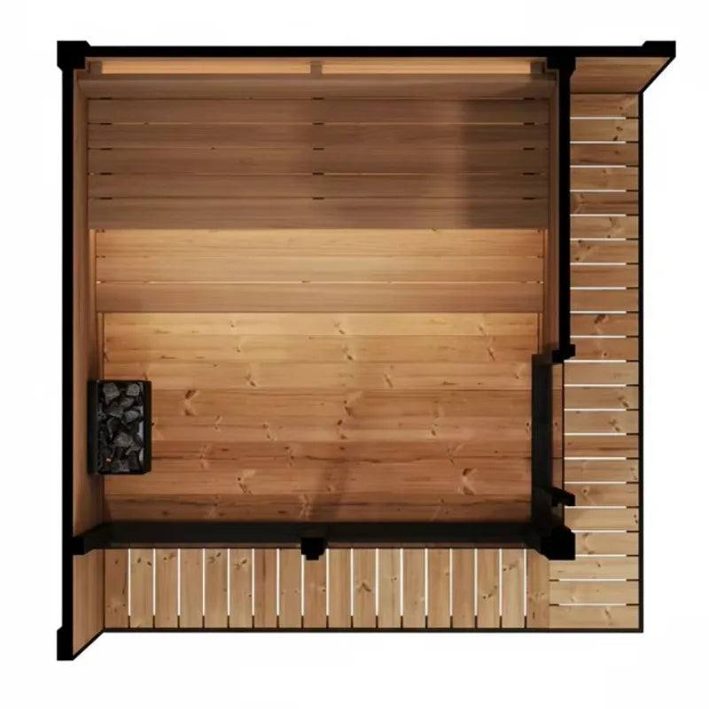 Customized Wooden Outdoor Traditional Sauna Room Full Body Dry Wet Steam Cabin for Home Backyard Use