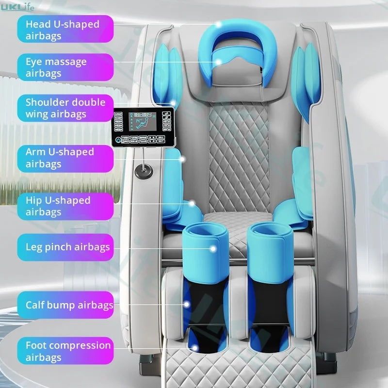Home 4D Heating Massage Chairs Multifunctional Full Body Air Bag Wrapped Zero Gravity 3D Massage Office Sofa