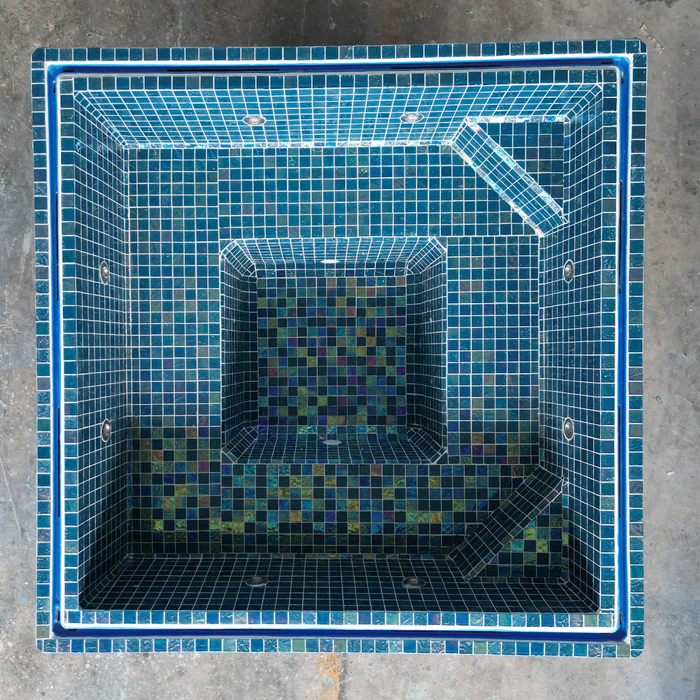 Luxury Indoor Resort Custom 2m Fiberglass Cold Plunge Pool Hot Tub Outdoor Mosaic Tiles 10ft Inground Swimming Spa Pool