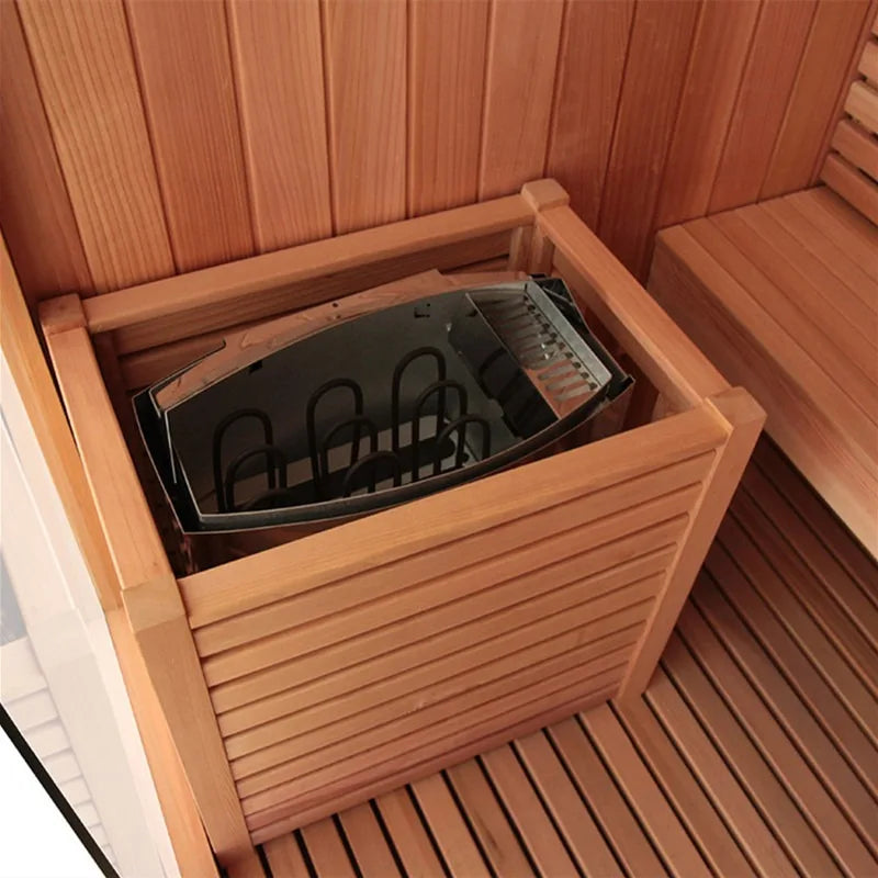 Traditional Indoor Sauna Room  With Electric Stove and Stone for 8 Person