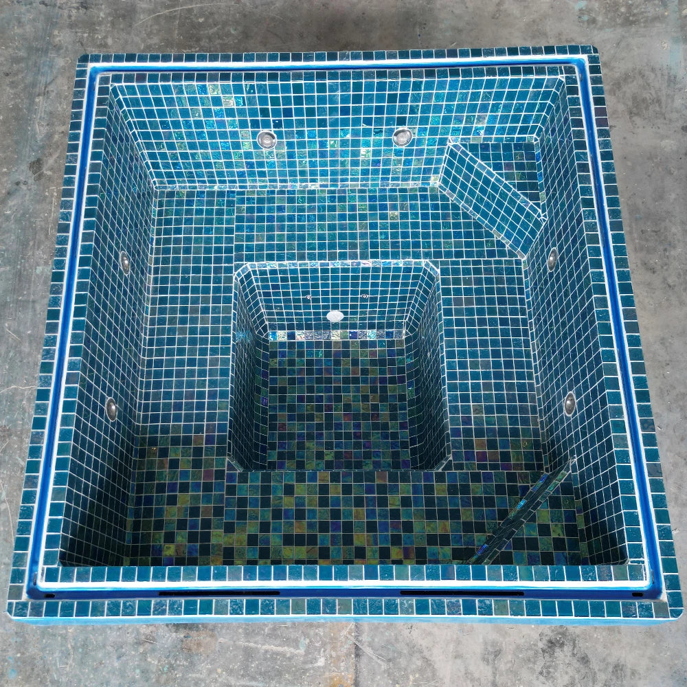 Luxury Indoor Resort Custom 2m Fiberglass Cold Plunge Pool Hot Tub Outdoor Mosaic Tiles 10ft Inground Swimming Spa Pool