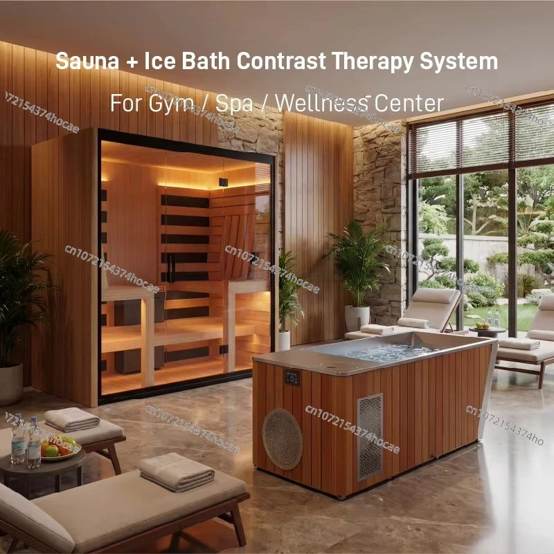 Luxury sauna cold bath system, spa, customizable