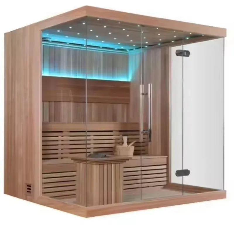 Outdoor/Indoor Steam  Room  Sauna Room Big Glass 4-6 Person