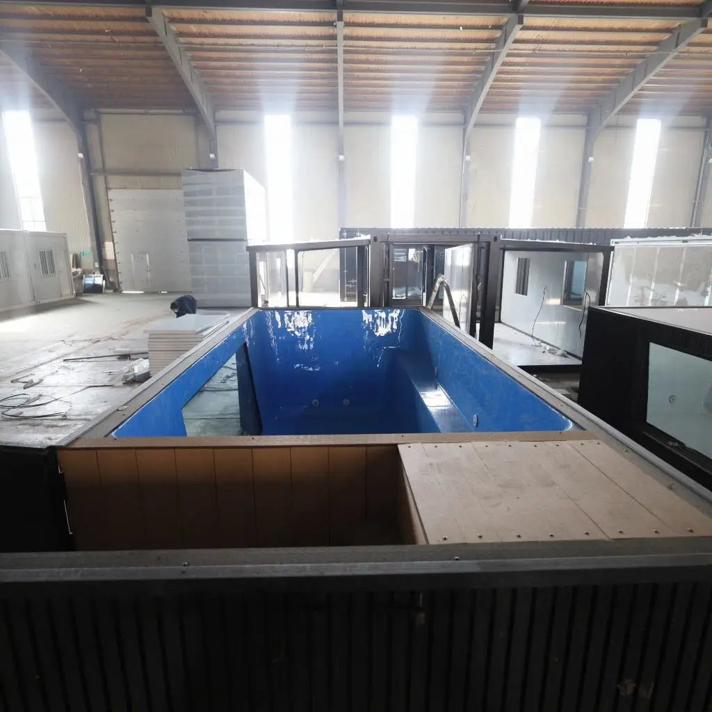 Shipping Container Plunge Pool Small Space Courtyard Portable Swim Pool