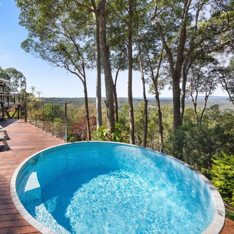 Custom Hotel House Oasis Overwater Villa Hot Day Round Plunge Pool Small Luxury Fiberglass Above Ground Swimming Pool