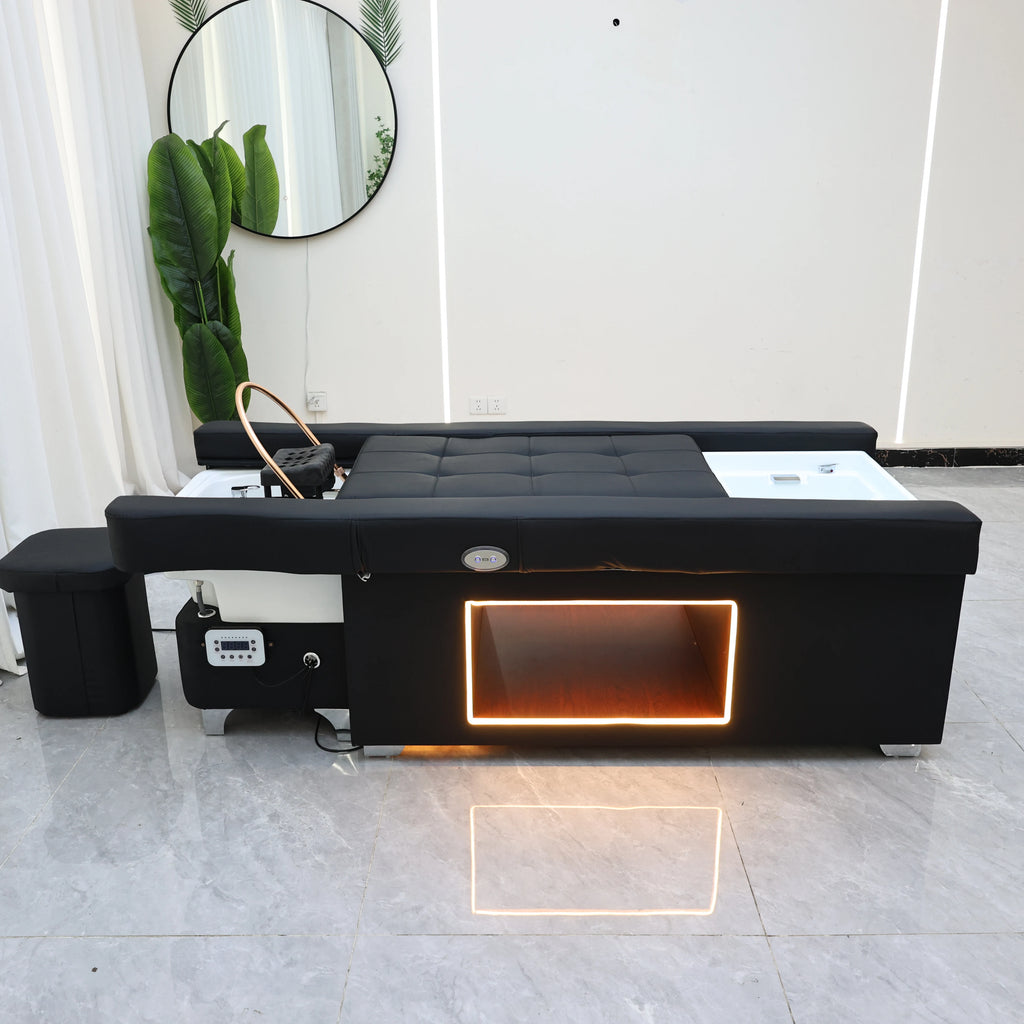 Head SPA Massage Bed,  Hair Salon Shampoo Beds with Water Circulation and Fumigation, Massage Table, Ship from United States