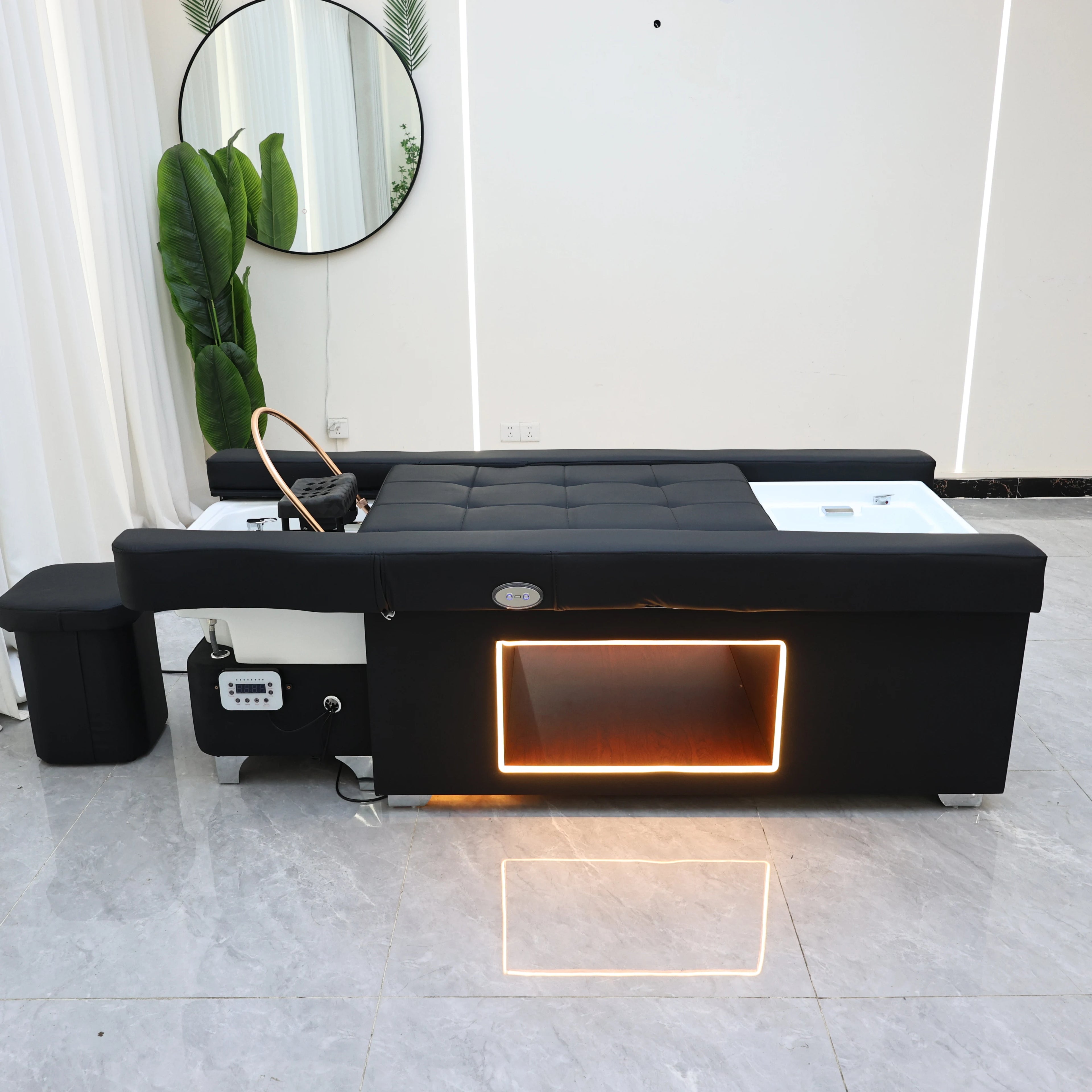 Head SPA Massage Bed,  Hair Salon Shampoo Beds with Water Circulation and Fumigation, Massage Table, Ship from United States