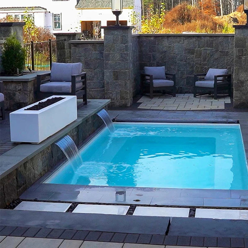 Luxury Indoor Resort Custom 2m Fiberglass Cold Plunge Pool Hot Tub Outdoor Mosaic Tiles 10ft Inground Swimming Spa Pool
