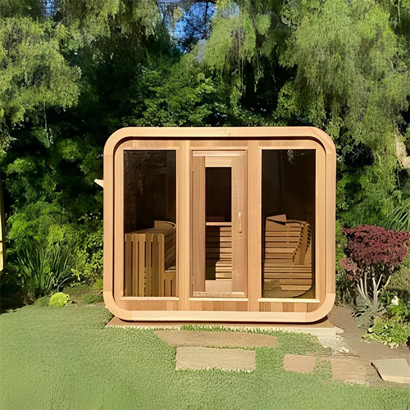 Design home 2 people wet and dry steam infrared sauna outdoor sauna