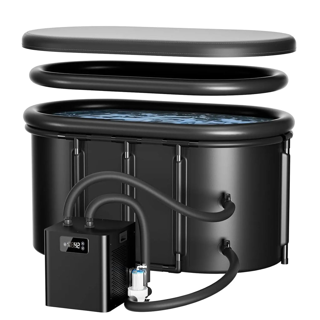 1/3 HP Ice Bath Chiller & Cold Plunge Tub Kit, External Filter & Pump, 148Gal XXL, Custom