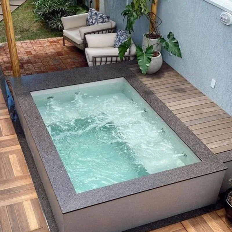 New Design Mini 2m Luxury Swimming Spa Pool With Spa and Hot Outdoor Fiberglass Plunge Swimming Pool