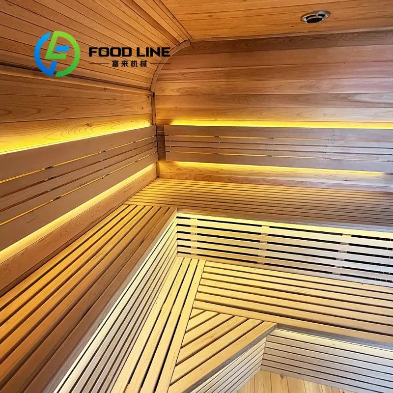 Sleek Contemporary Modern Outdoor Sauna Elegant Appearance High End Steam Room Unit for Residential Villa Garden