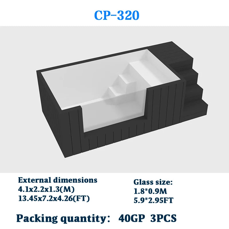 Wholesale Swim Spa Pool Outdoor Mosaic Tiles Small Size Piscina Frp Fiberglass Above Ground Cold Plunge Container Swimming Pool