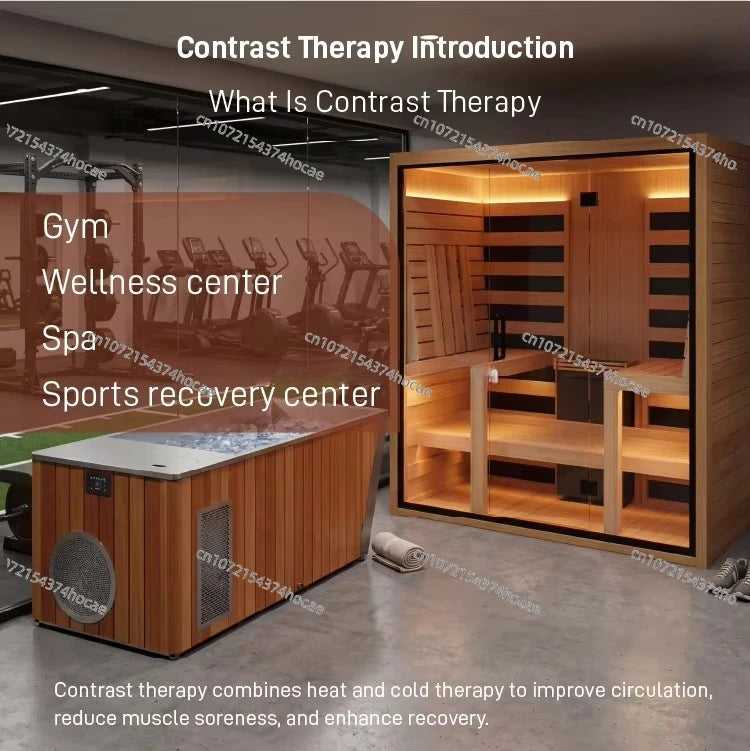 Luxury sauna cold bath system, spa, customizable