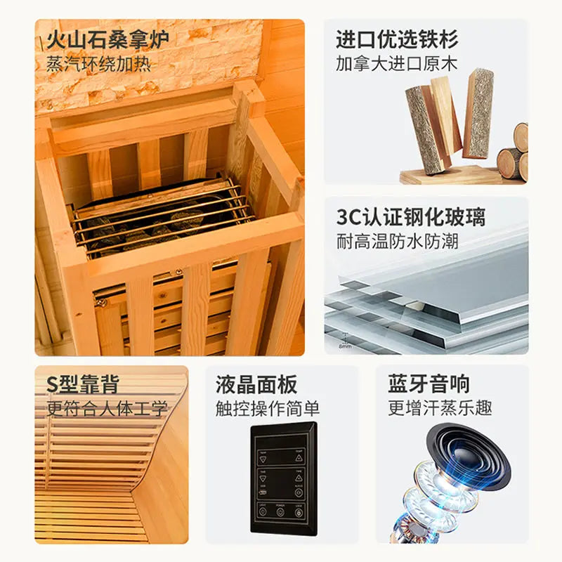 Household Single Sauna Box, Double Steam Room Steam Sweat Fitness Commercial Can Be Customized