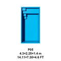 Luxury Small Size Family Inground Outdoor Plunge Pool Swim Spa Piscina Kids Home Garden Resort  Fiberglass Swimming Pool