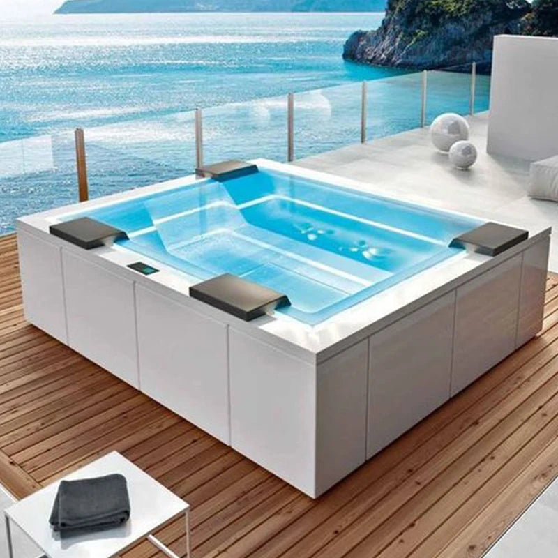 Hotel Small Size 10ft 16 ft Best Family Swim Spa Pool Water Curtain Piscine Fiberglass Plunge Swimming Pool for Home