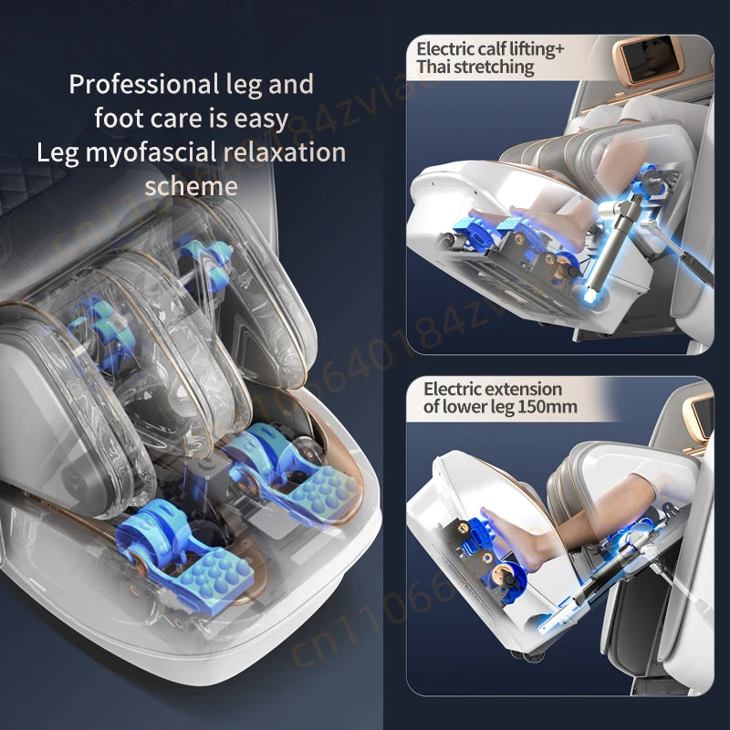 Electric Home Massage Chair 6D+6D for Big Tall People Full Body Zero Gravity SL Track Stretch Massage Chairs with Heat Body Scan