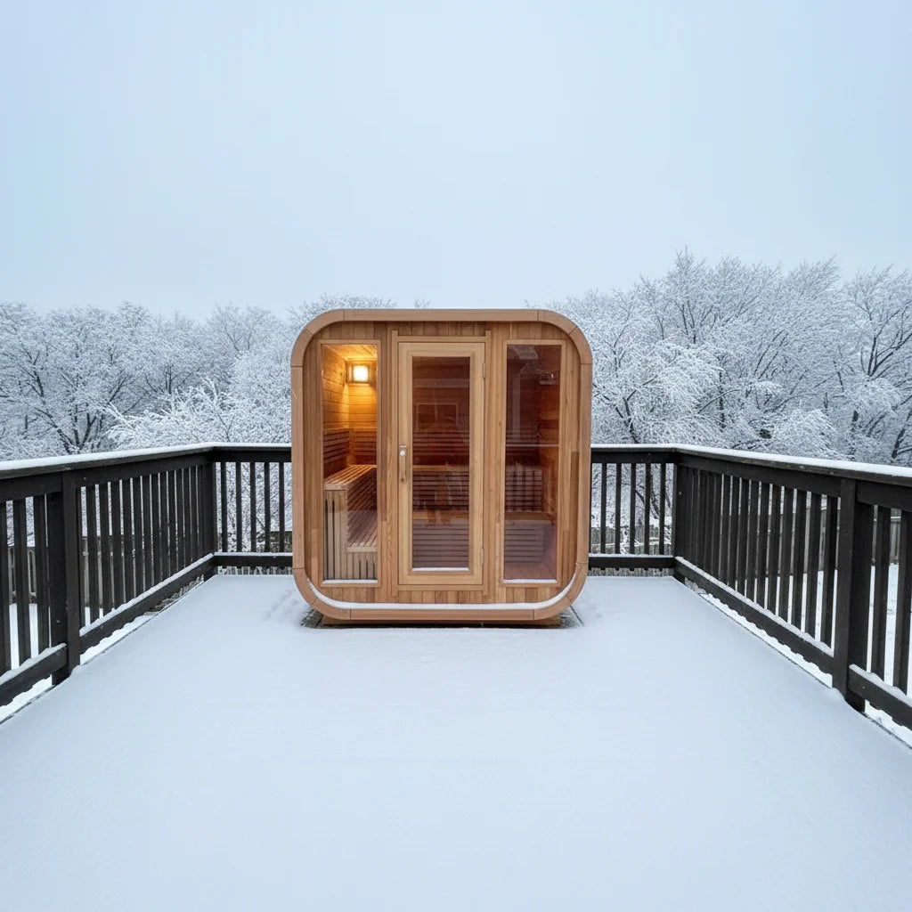 4-6 Persons Garden Sauna Room Outdoor Wooden Dome Sauna Spa Detox Relaxation Fitness Weight Loss Home Backyard Patio Use