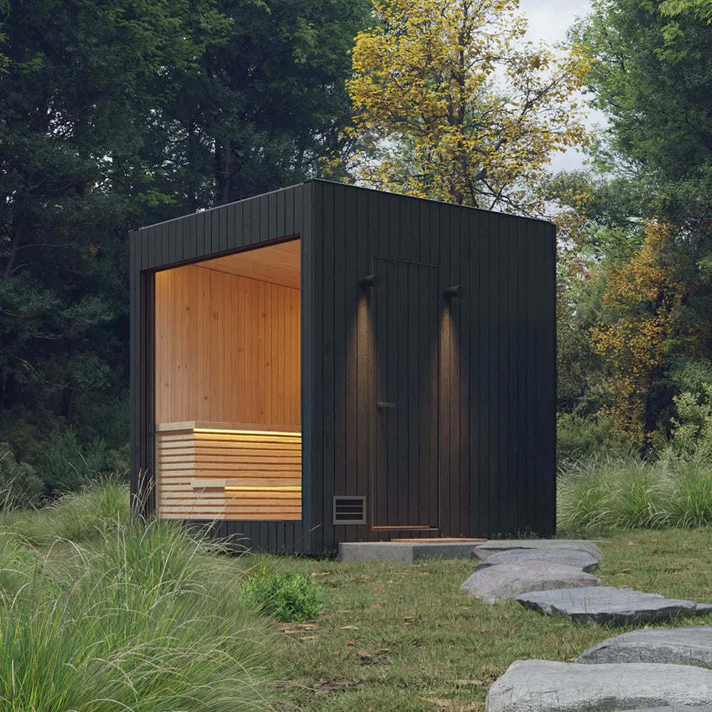 Outdoor Sauna and Hybrid Hot Tub Combo Sauna Outdoor Wellness Pod Sauna Rooms OEM Manufacturer Custom Wholesale Customized
