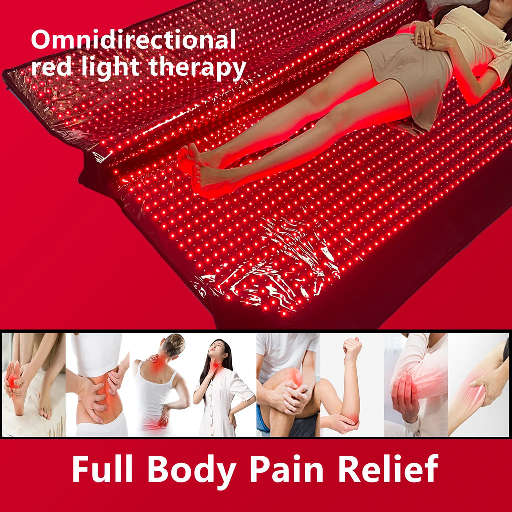 Full Body Relax 660nm 850nm 6Feet Red Light Therapy Blanket Men Women Home  Use LED Far Infrared Light Sauna Sleeping Bag