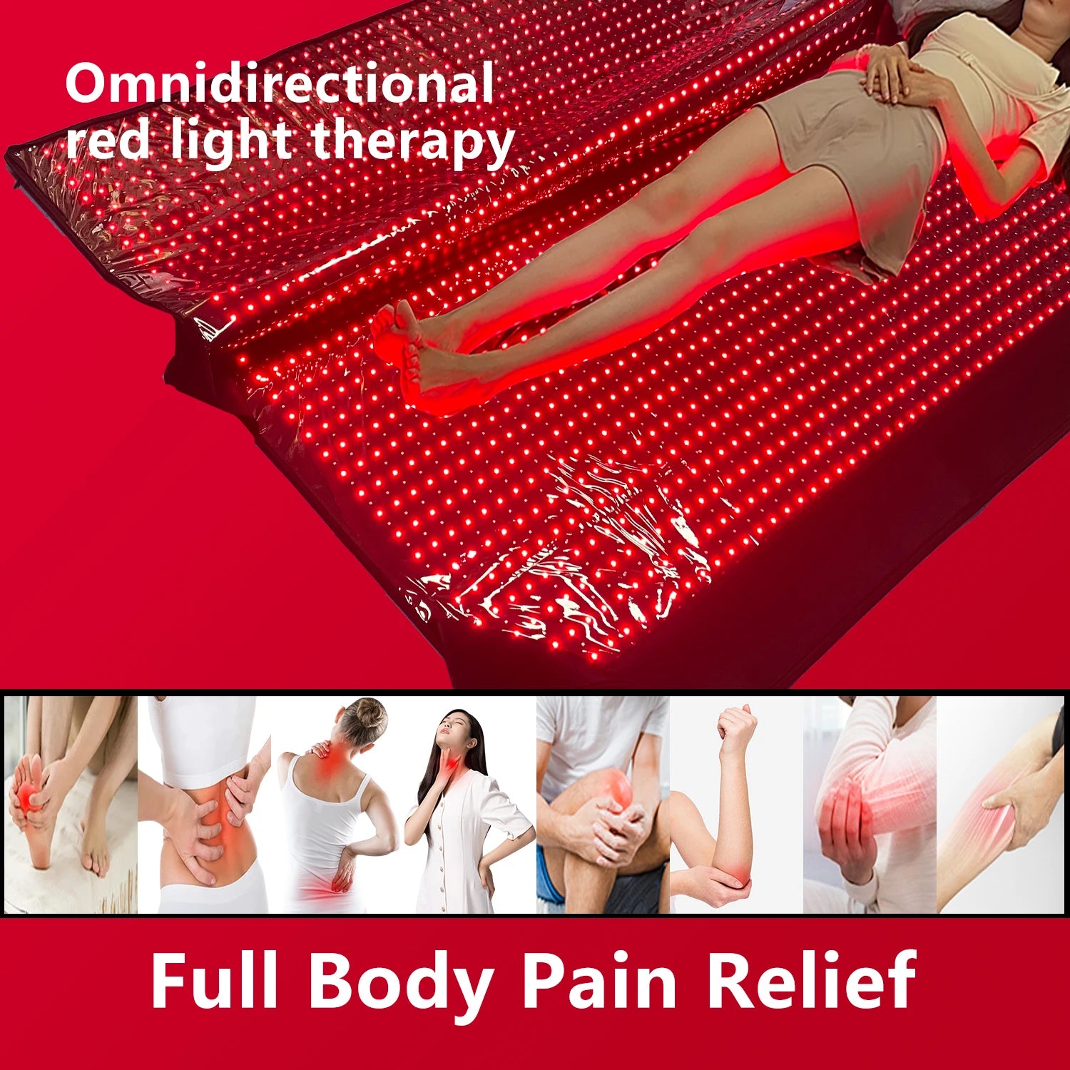 Full Body Relax 660nm 850nm 6Feet Red Light Therapy Blanket Men Women Home  Use LED Far Infrared Light Sauna Sleeping Bag