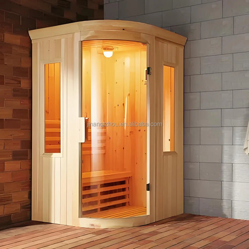 2-Person Far Infrared Dry Steam Sauna | Red Cedar & Hemlock | Indoor & Outdoor