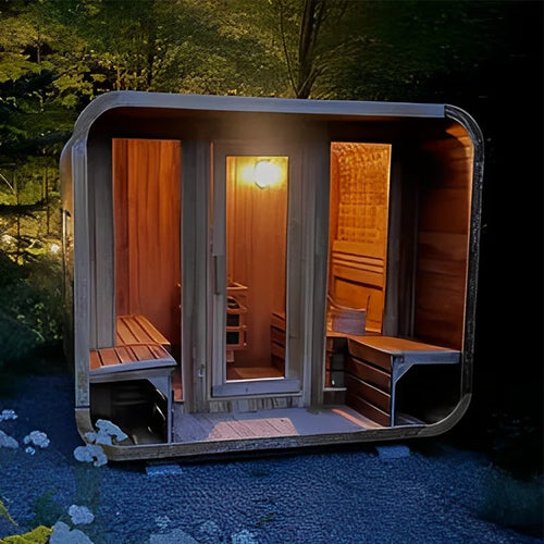 2-Person Wet & Dry Steam Infrared Outdoor Sauna | Home Spa
