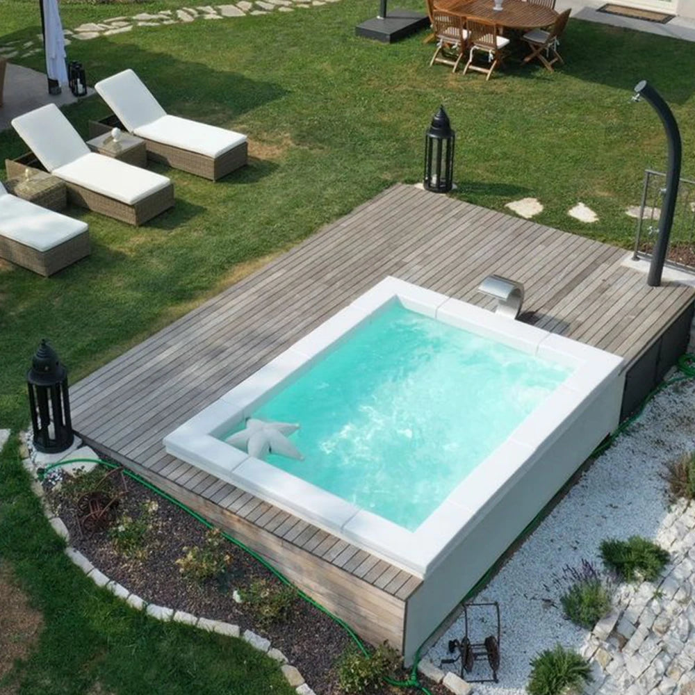 Outdoor Oval Overground Round Square Plunge Pool Small Luxury Fiberglass Above Ground Swimming Pool for Hotel