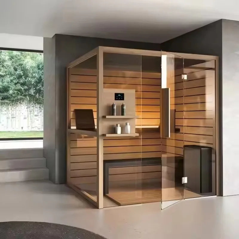 Outdoor/Indoor Steam  Room  Sauna Room Big Glass 4-6 Person