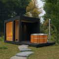 Outdoor Sauna and Hybrid Hot Tub Combo Sauna Outdoor Wellness Pod Sauna Rooms OEM Manufacturer Custom Wholesale Customized