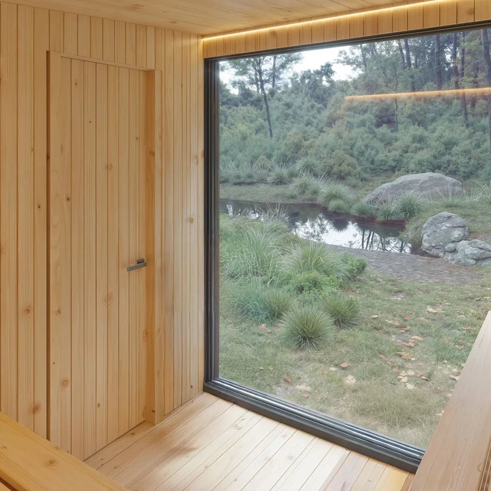 Outdoor Sauna and Hybrid Hot Tub Combo Sauna Outdoor Wellness Pod Sauna Rooms OEM Manufacturer Custom Wholesale Customized