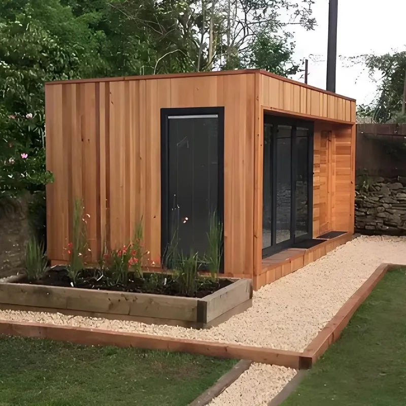 High-end family steam room/outdoor sauna for 1-8 people (made of hemlock)