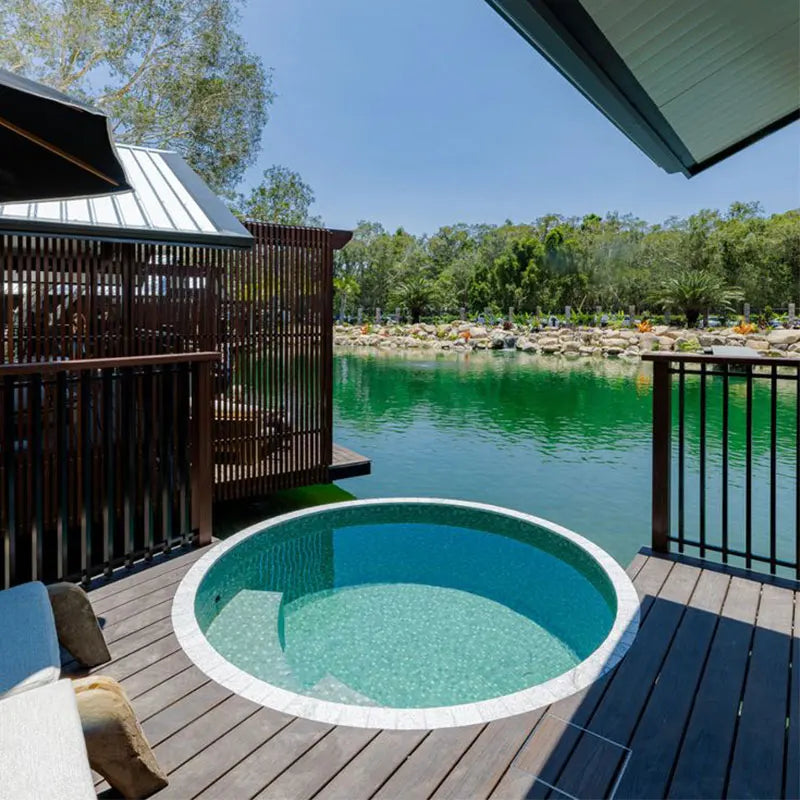 Outdoor House Portable Small Piscine Round Pool Supplies Mini Swim Spa Plunge Pool Fiberglass Backyard Get Swimming Pool