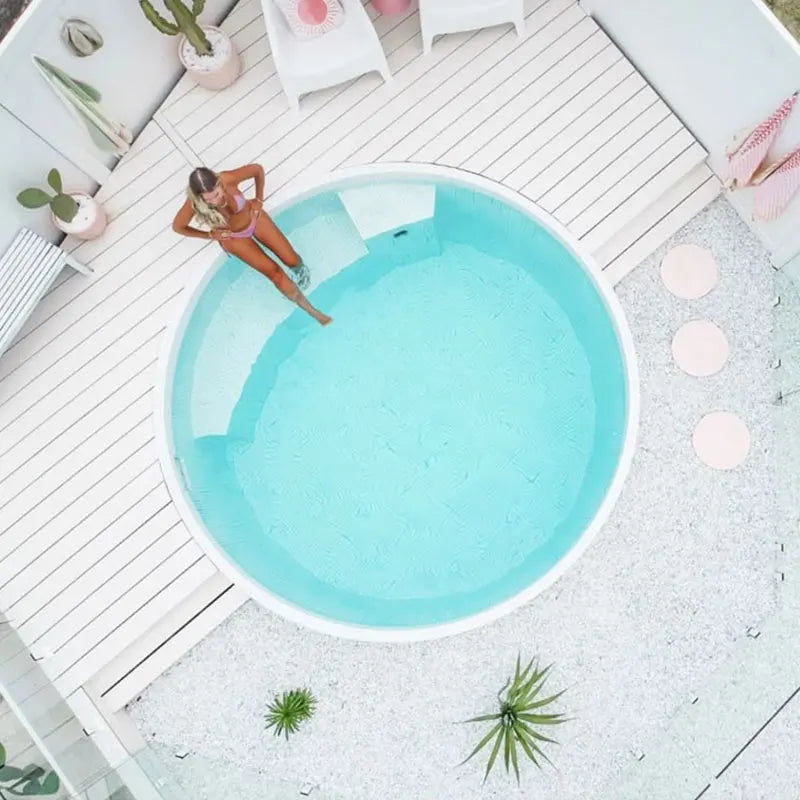 Outdoor House Portable Small Piscine Round Pool Supplies Mini Swim Spa Plunge Pool Fiberglass Backyard Get Swimming Pool