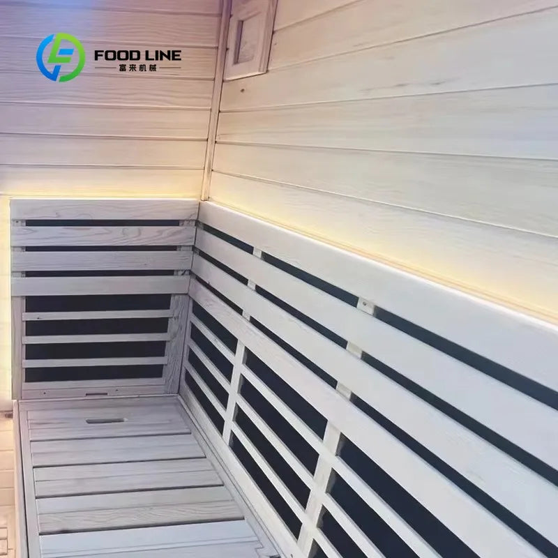 Modern Outdoor Backyard Sauna Room 2-4 Person Steam Sauna Cabin with Glass Window for Home Spa Customized
