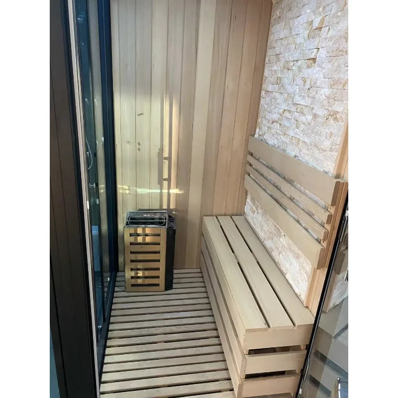 Russian a Wet Steam Sauna Cabin Room Bath Bathroom House with Shower Room Price for Two People