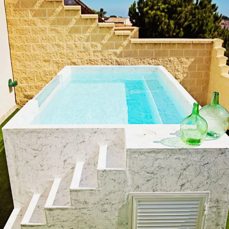Garden Small Mini Size Home Water Jet Wooden Wpc Piscina Plunge Spa Pool Above Ground Fiberglass Swimming Pool Outdoor