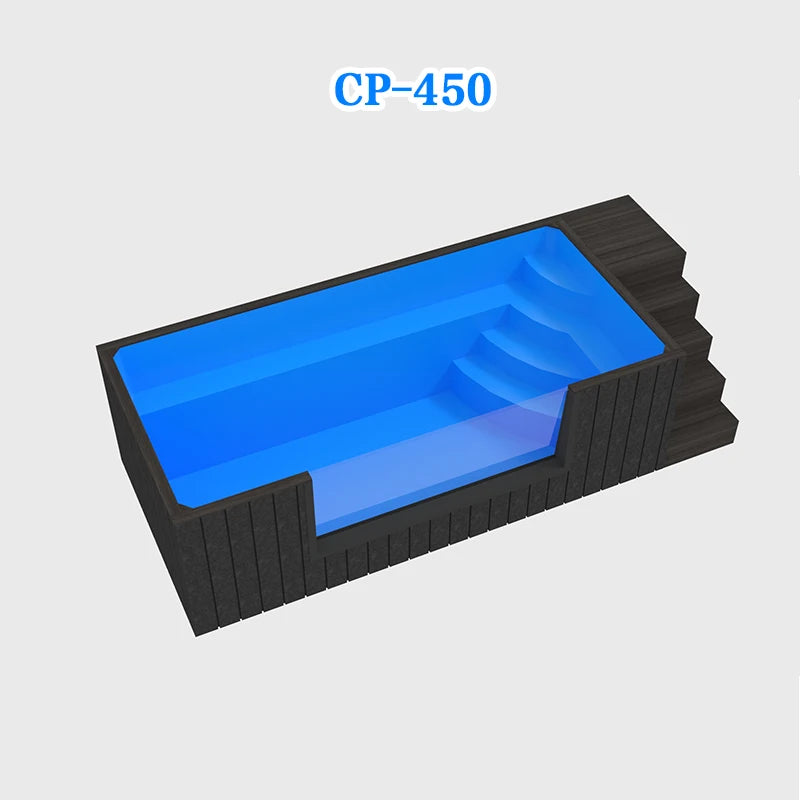 Wholesale Swim Spa Pool Outdoor Mosaic Tiles Small Size Piscina Frp Fiberglass Above Ground Cold Plunge Container Swimming Pool