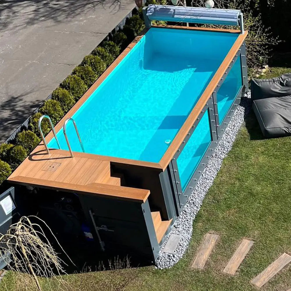 Wholesale Swim Spa Pool Outdoor Mosaic Tiles Small Size Piscina Frp Fiberglass Above Ground Cold Plunge Container Swimming Pool