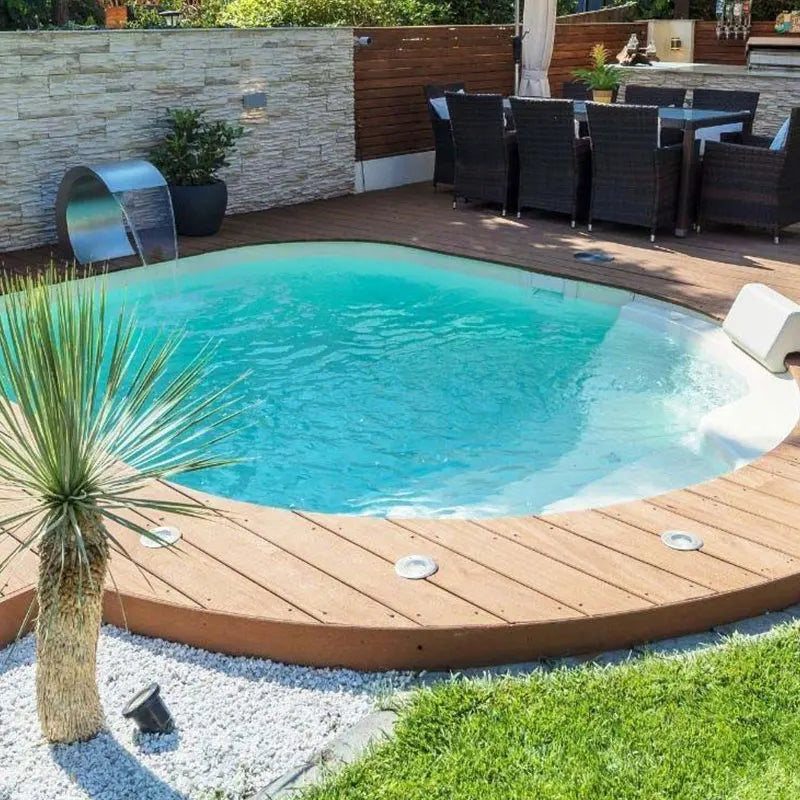 Outdoor House Portable Small Piscine Round Pool Supplies Mini Swim Spa Plunge Pool Fiberglass Backyard Get Swimming Pool