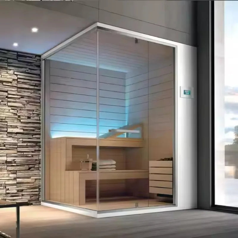 Outdoor/Indoor Steam  Room  Sauna Room Big Glass 4-6 Person