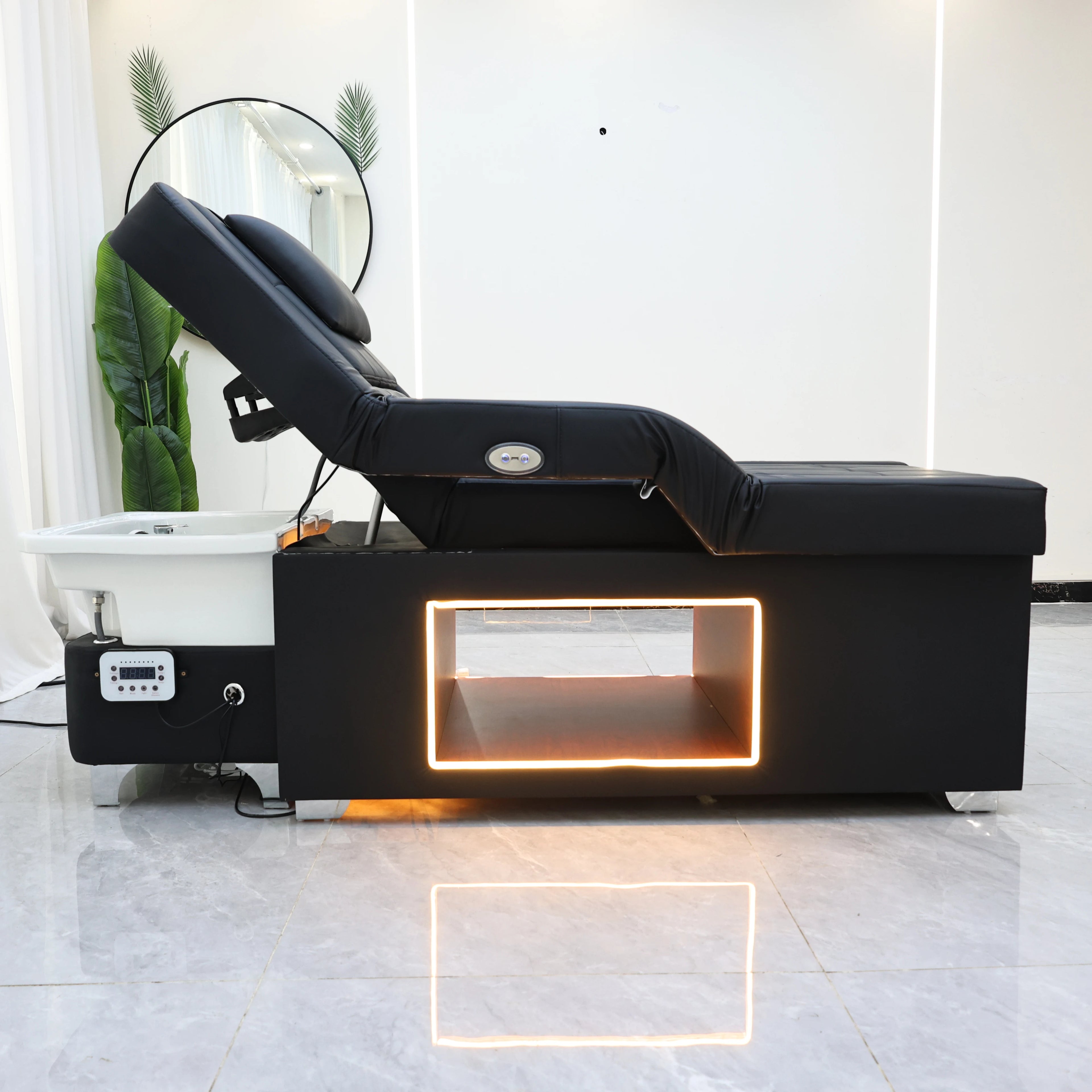 Head SPA Massage Bed,  Hair Salon Shampoo Beds with Water Circulation and Fumigation, Massage Table, Ship from United States