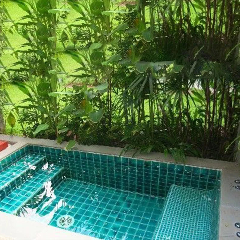 Custom Rectangular Small Mini Fiberglass Spa Plunge Pool Outdoor Mosaic Tiles Above Ground Swimming Pool