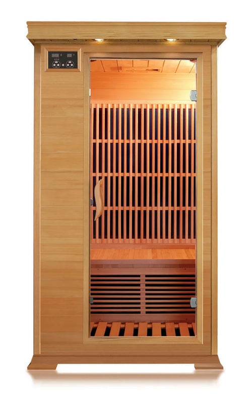 2-Person Indoor Infrared Sauna | Canadian Hemlock | Far-Infrared Carbon Crystal Heating
