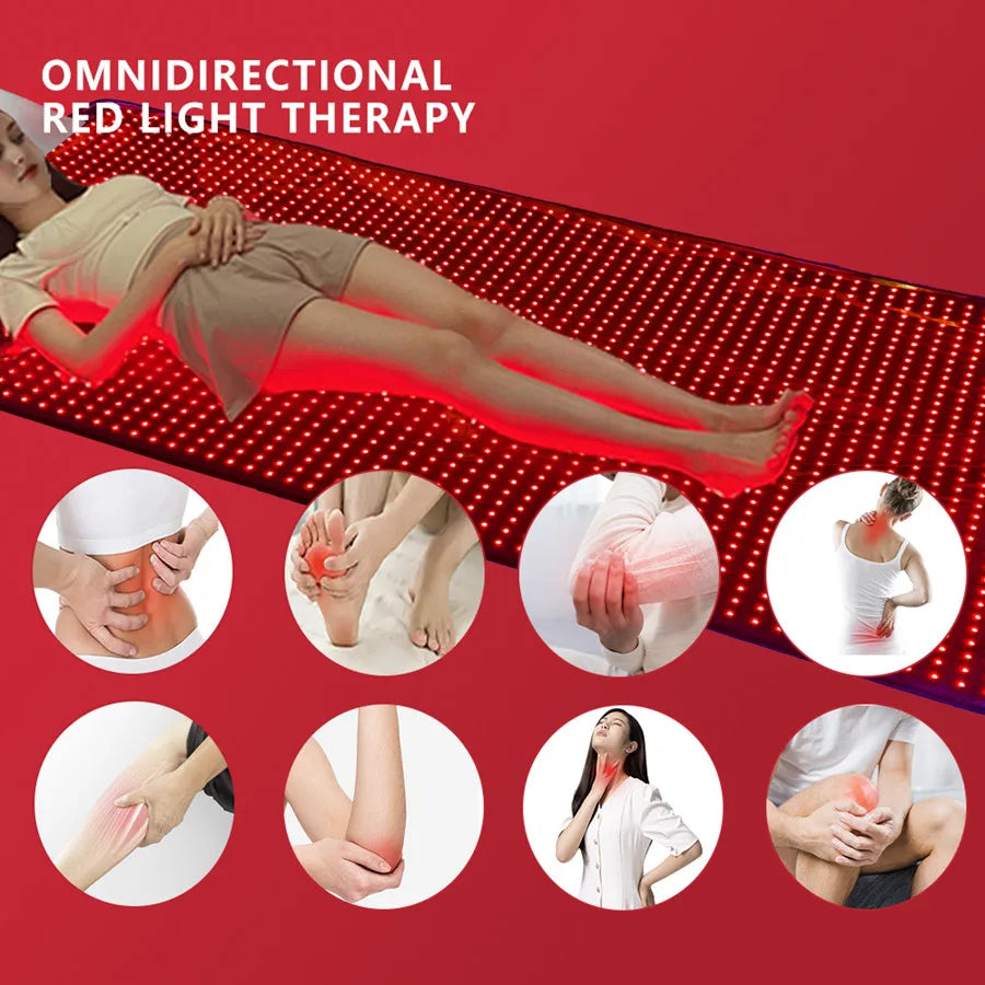 New High Power 660nm 850nm Whole Body Infrared Light Therapy Sauna Blanket Pad for Pain Relief Photodynamic Therapy Mat