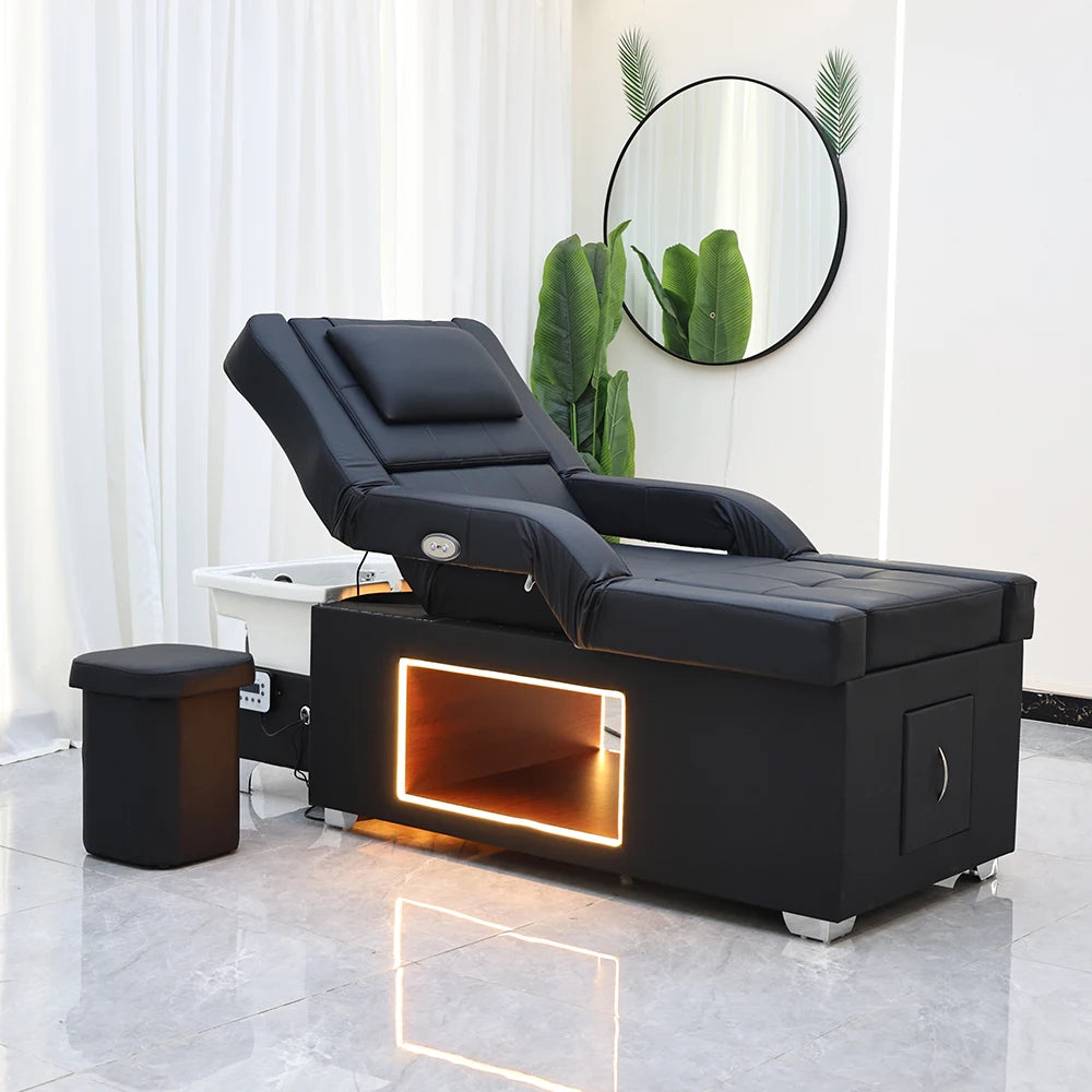 Head SPA Massage Bed,  Hair Salon Shampoo Beds with Water Circulation and Fumigation, Massage Table, Ship from United States